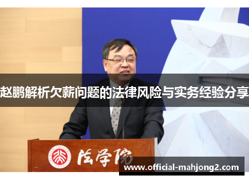 赵鹏解析欠薪问题的法律风险与实务经验分享